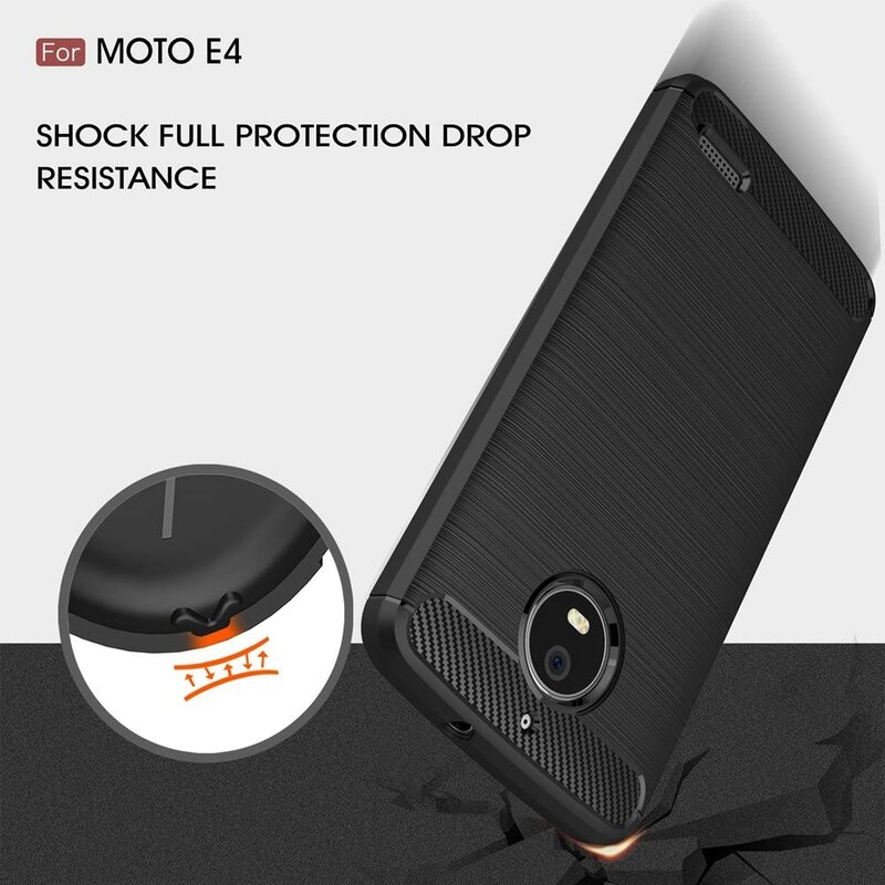 Husa Motorola Moto E4 TPU Carbon Negru