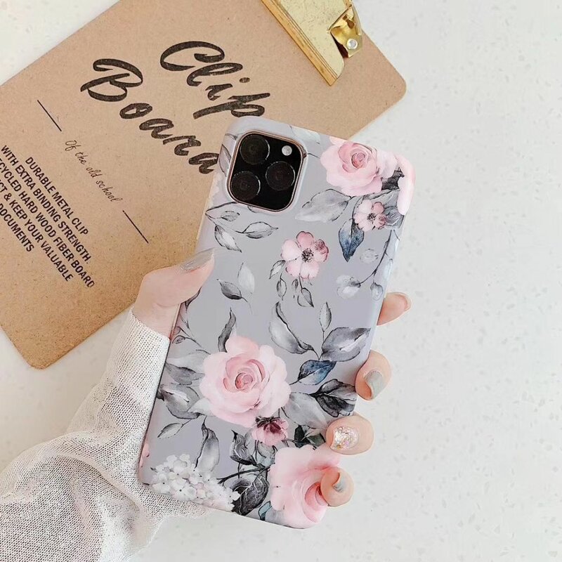 Husa iPhone 8 Tech-Protect Floral - Gri