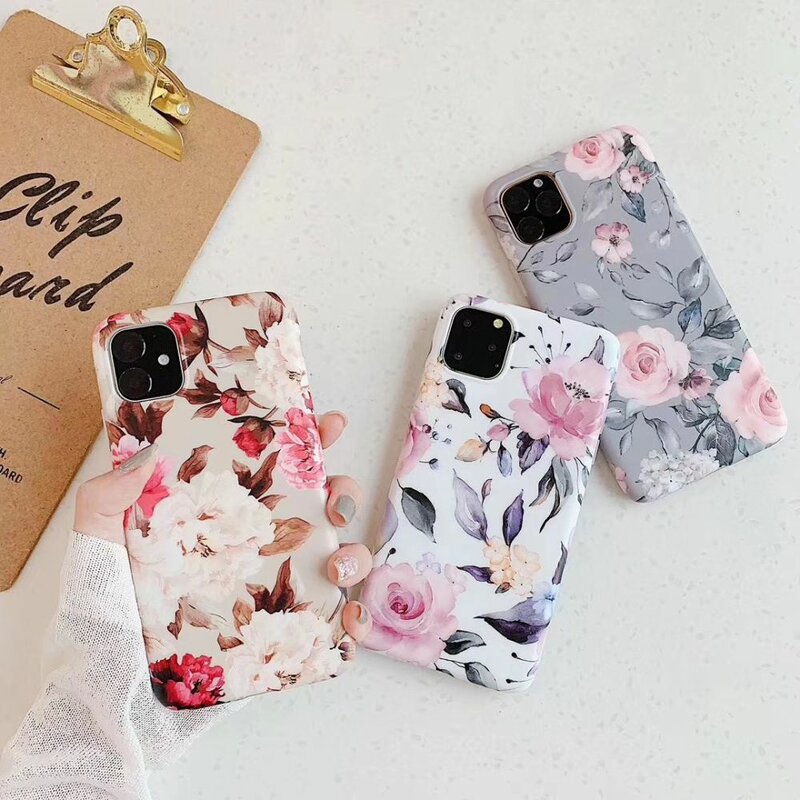 Husa iPhone 8 Tech-Protect Floral - Gri