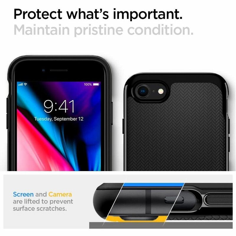 Husa iPhone 8 Spigen Neo Hybrid - Shiny Black
