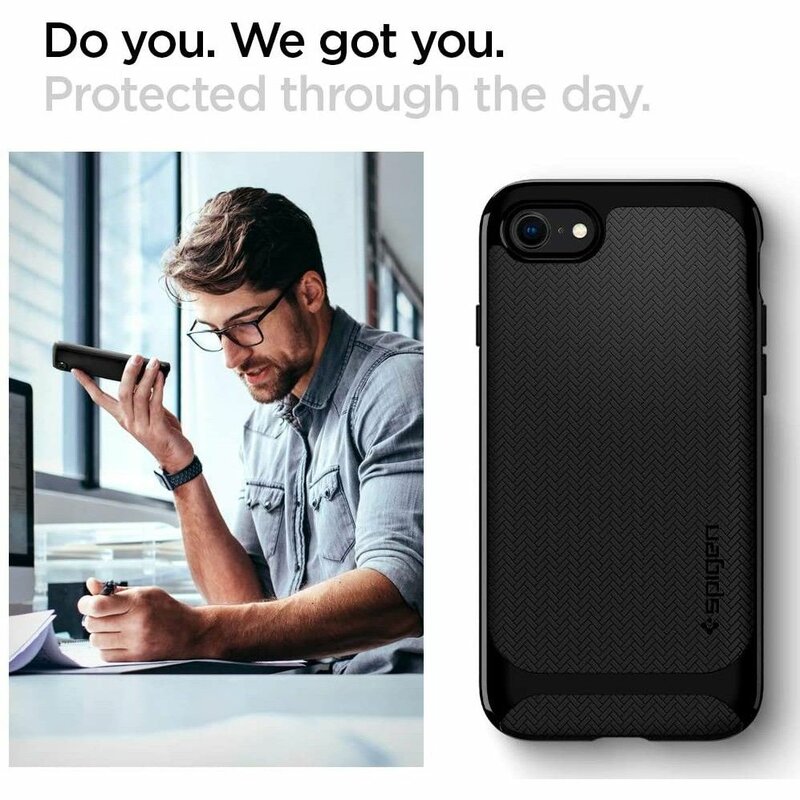 Husa iPhone 8 Spigen Neo Hybrid - Shiny Black
