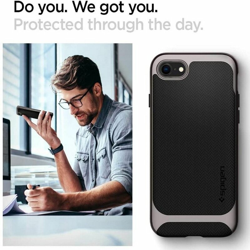 Husa iPhone 8 Spigen Neo Hybrid - Gunmetal