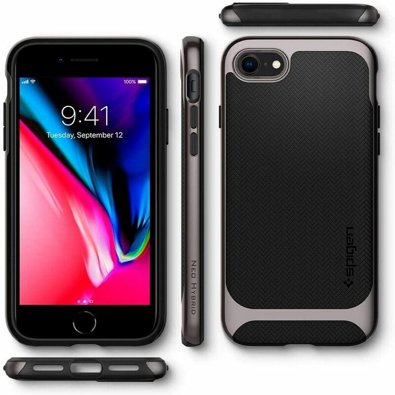 Husa iPhone 8 Spigen Neo Hybrid - Gunmetal
