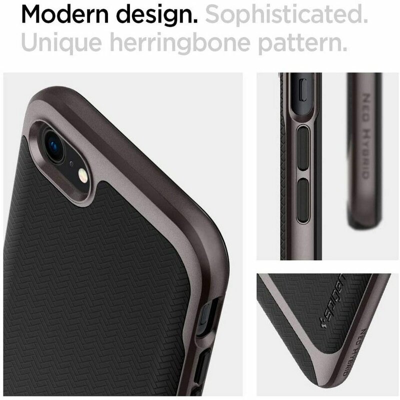 Husa iPhone 8 Spigen Neo Hybrid - Gunmetal