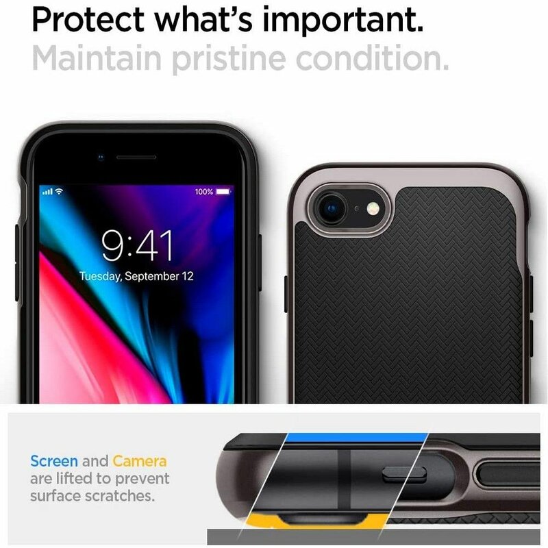 Husa iPhone 8 Spigen Neo Hybrid - Gunmetal