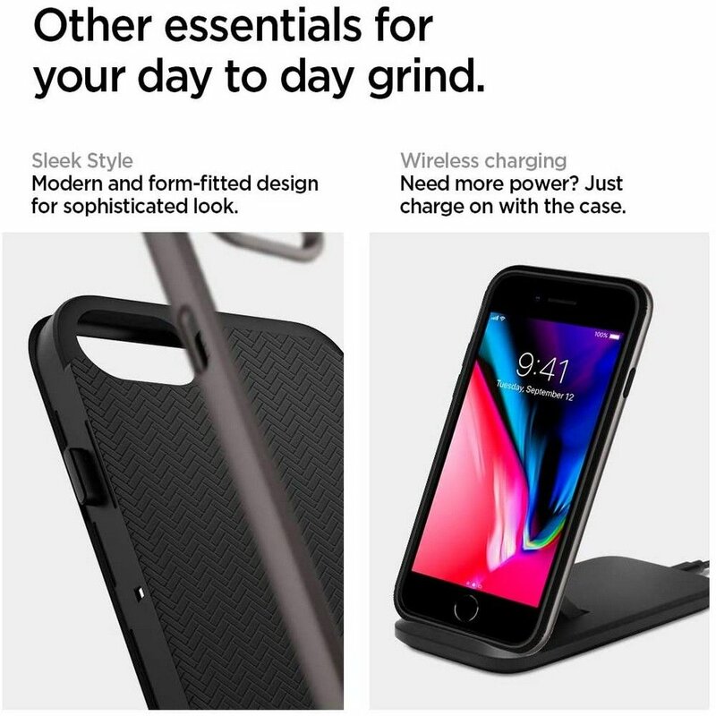 Husa iPhone 8 Spigen Neo Hybrid - Gunmetal