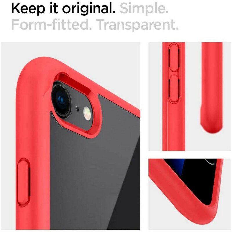 Husa iPhone SE 2, SE 2020 Spigen Ultra Hybrid - Red