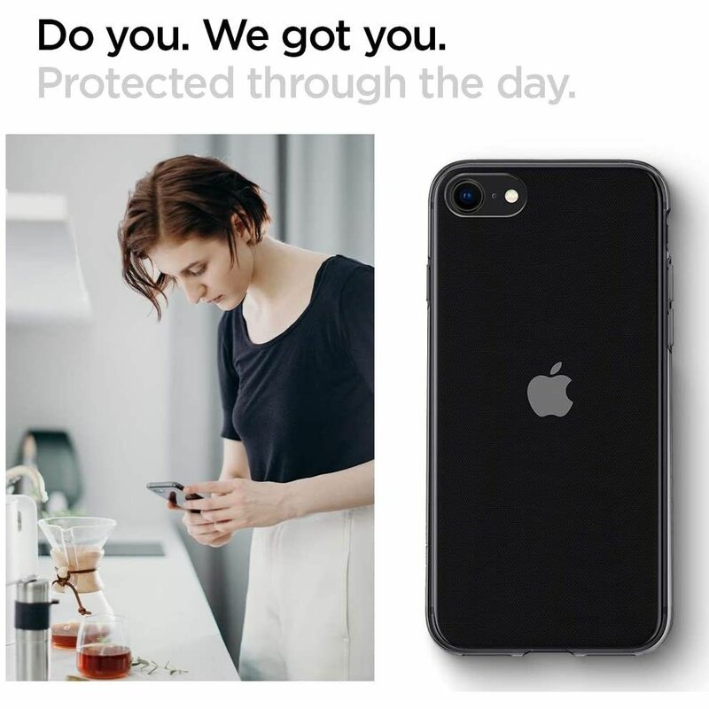 Husa iPhone SE 2, SE 2020 Spigen Liquid Crystal - Space Crystal