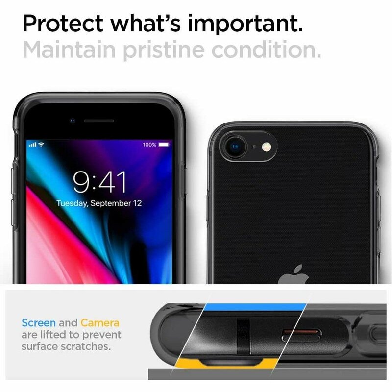 Husa iPhone SE 2, SE 2020 Spigen Liquid Crystal - Space Crystal