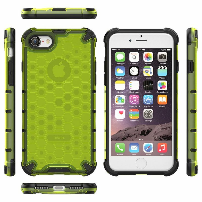 Husa iPhone SE 2, SE 2020 Honeycomb Armor - Verde