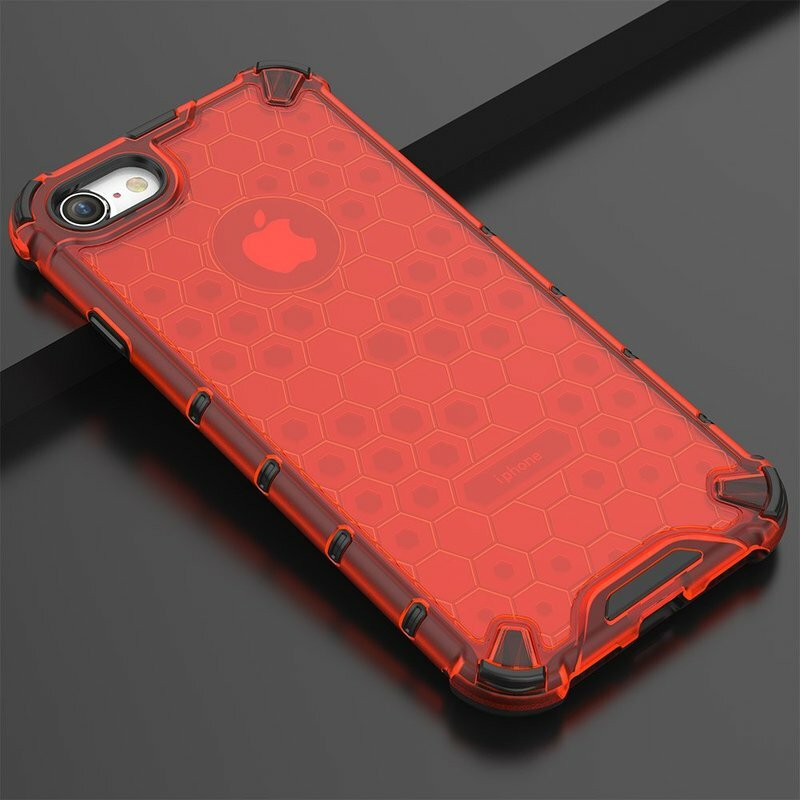 Husa iPhone SE 2, SE 2020 Honeycomb Armor - Rosu