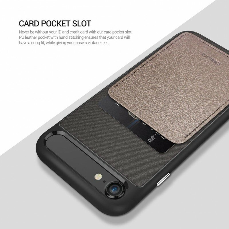 Husa Iphone SE 2, SE 2020 Obliq Flex Wallet - Mud Gray