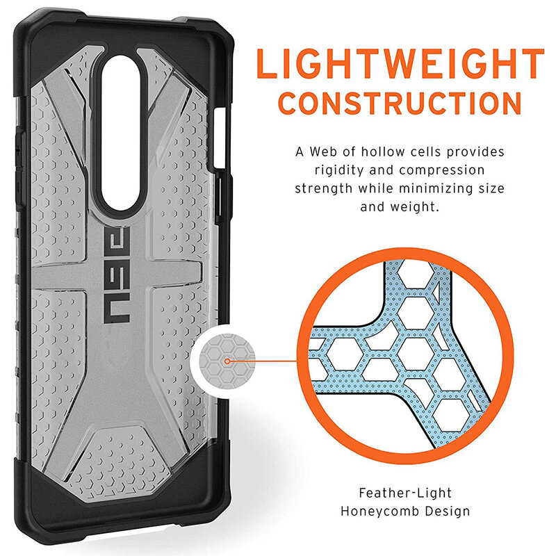 Husa OnePlus 8 transparenta UAG Plasma, cenusiu