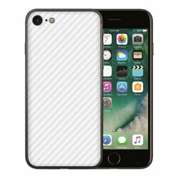 Skin iPhone SE 2, SE 2020 - Sticker Mobster Autoadeziv Pentru Spate - Carbon White
