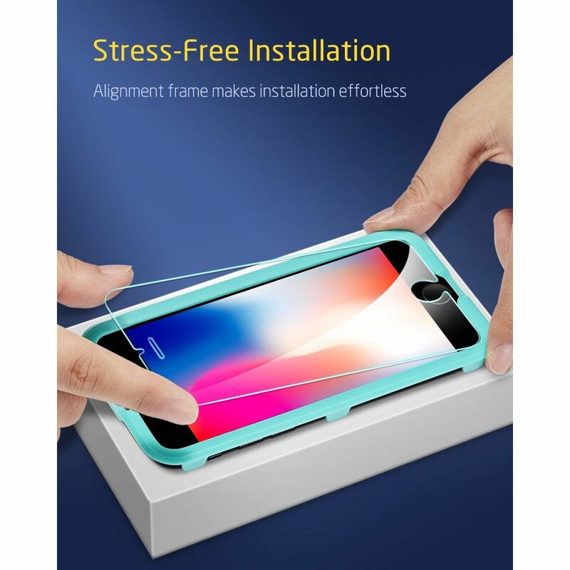 [Pachet 2x] Folie Sticla iPhone SE 2, SE 2020 ESR Screen Shield - Clear