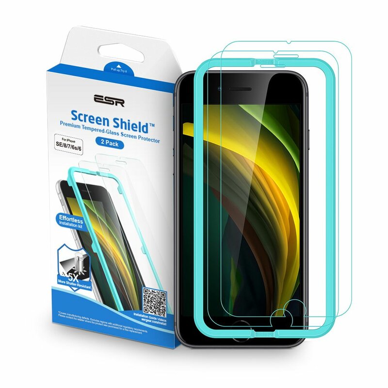[Pachet 2x] Folie Sticla iPhone SE 2, SE 2020 ESR Screen Shield - Clear