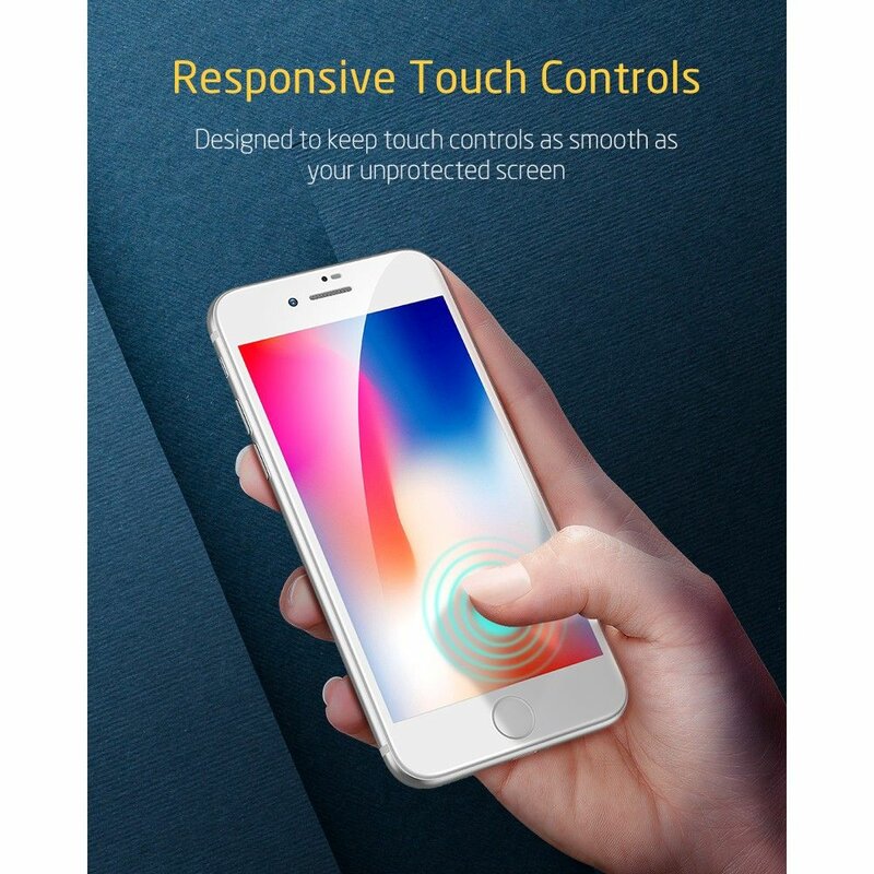Folie Sticla iPhone 7 ESR Screen Shield 3D Edge Guard - White