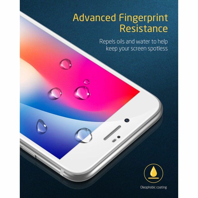 Folie Sticla iPhone 7 ESR Screen Shield 3D Edge Guard - White