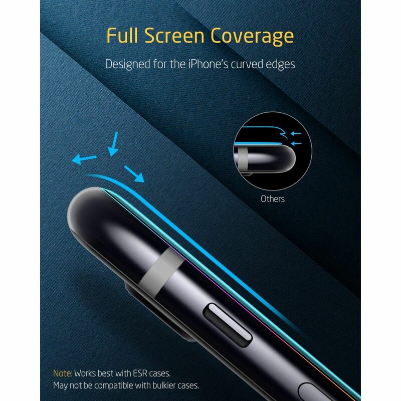 Folie Sticla iPhone 7 ESR Screen Shield 3D Edge Guard - Black