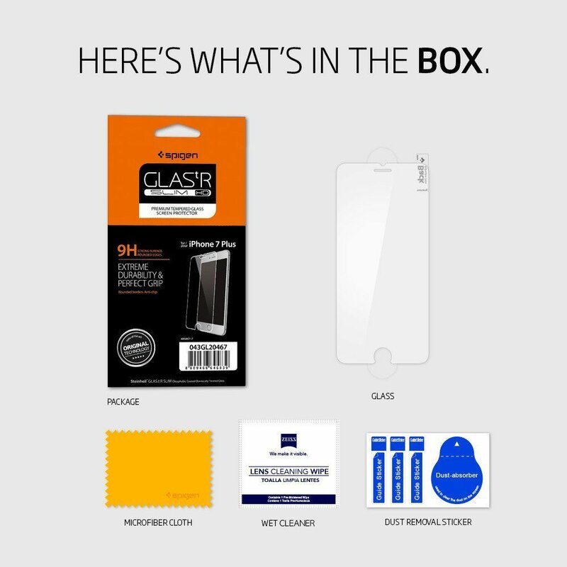 Folie Sticla iPhone 7 Spigen Glas.tR Slim 9H - Clear