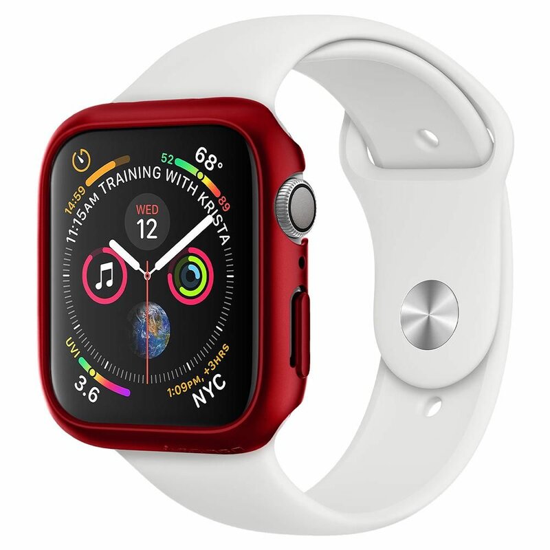 Husa Apple Watch 4 44mm Spigen Thin Fit - Red