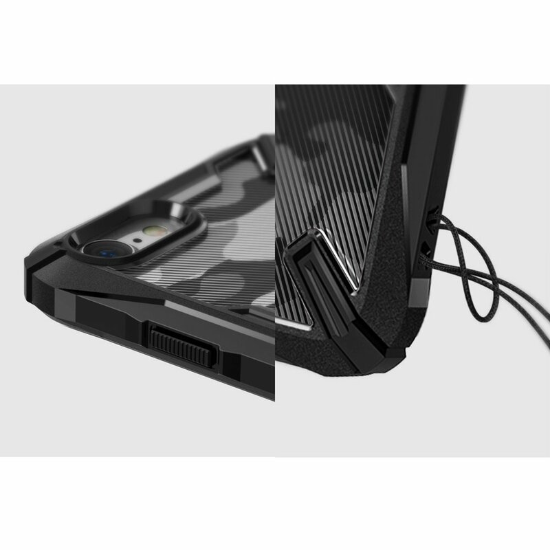 Husa iPhone 7 Ringke Fusion X Design - Camo Black