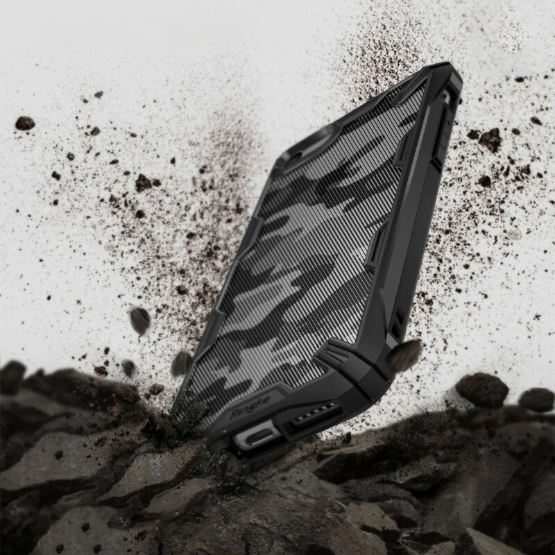 Husa iPhone 7 Ringke Fusion X Design - Camo Black
