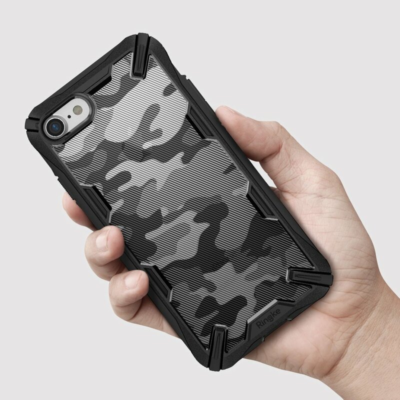 Husa iPhone 7 Ringke Fusion X Design - Camo Black