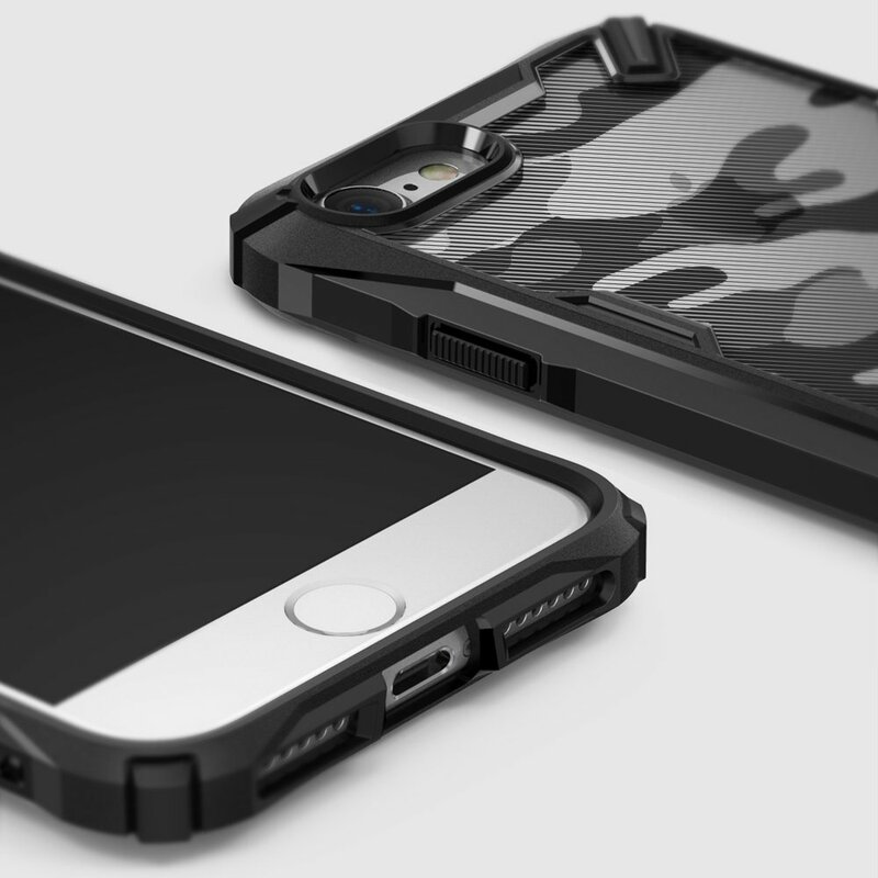 Husa iPhone 7 Ringke Fusion X Design - Camo Black