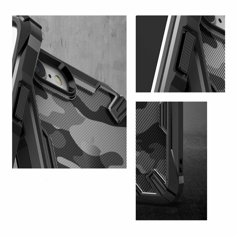 Husa iPhone 7 Ringke Fusion X Design - Camo Black