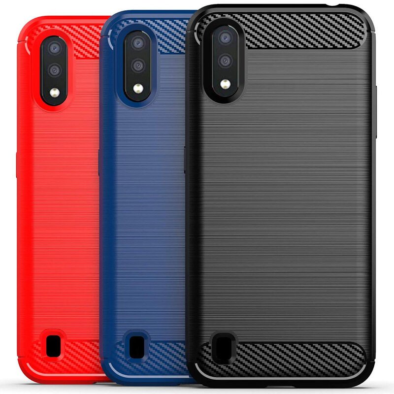 Husa Samsung Galaxy A01 TPU Carbon - Negru