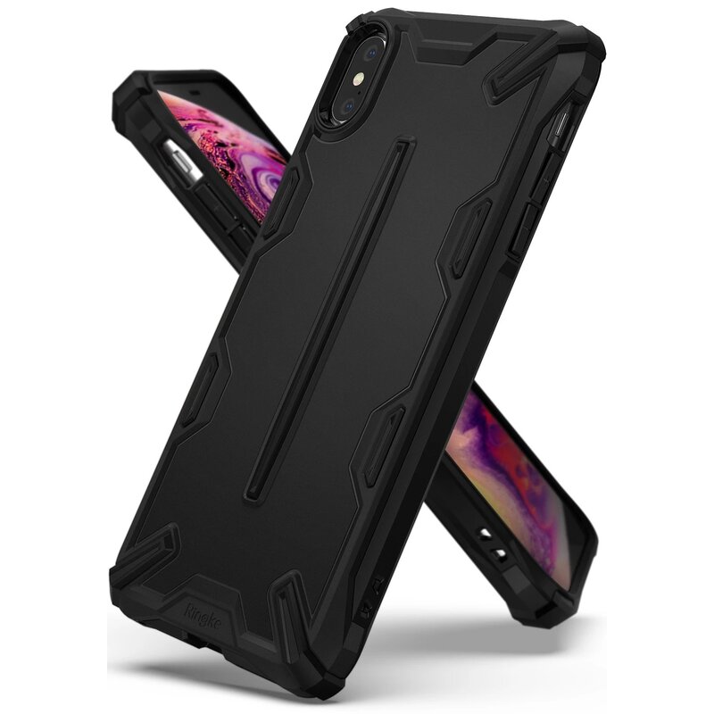 Husa iPhone X, iPhone 10 Ringke Dual-X Design - SF Black