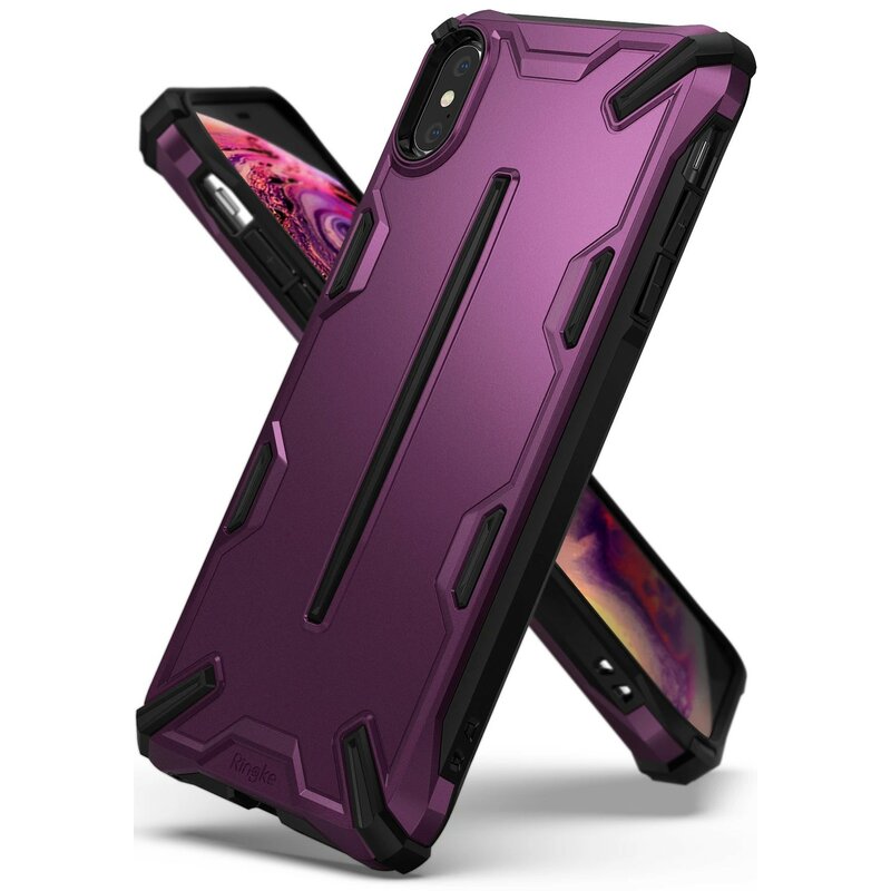 Husa iPhone XS Max Ringke Dual-X Design - Metalic Purple