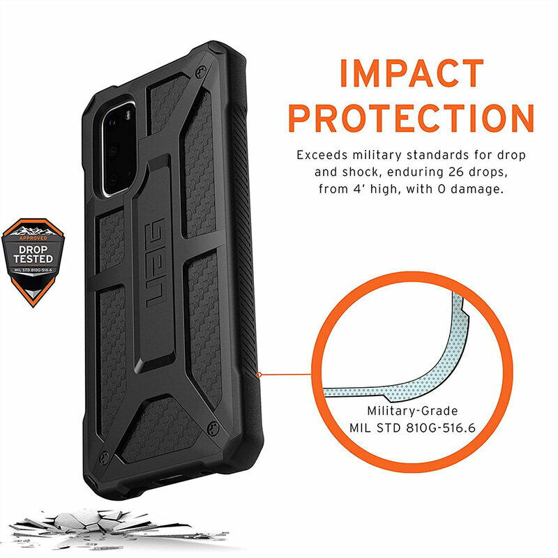 Husa Samsung Galaxy S20 5G UAG Monarch originala, fibra de carbon