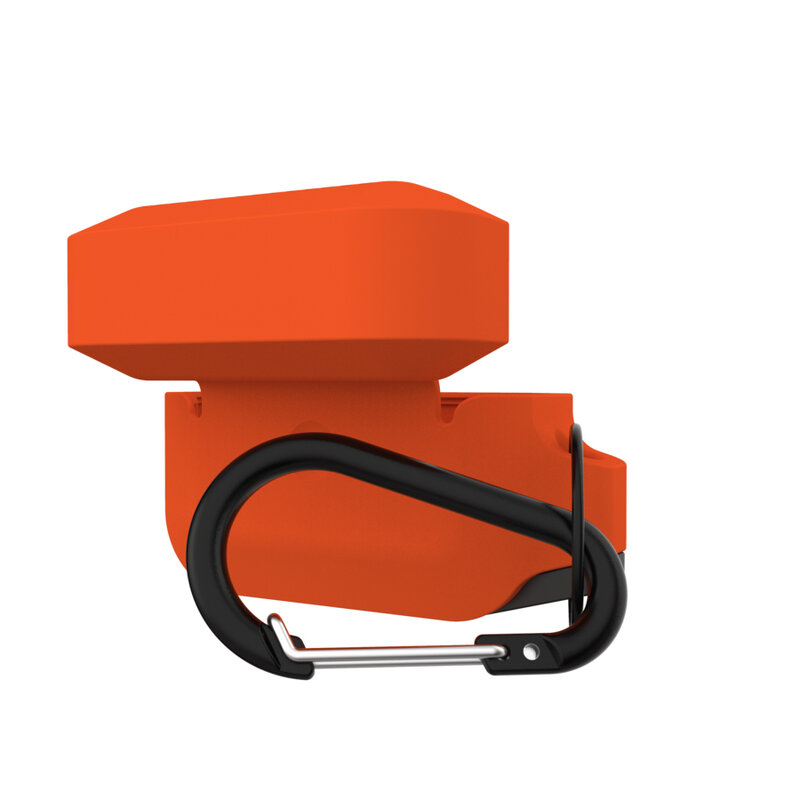 Husa Apple Airpods Pro UAG Silicone Case Cu Holder Metalic Detasabil - Orange/Black