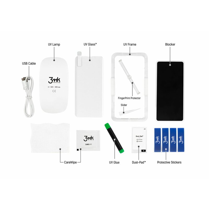 Folie Sticla Samsung Galaxy S10 3MK UV Glass - Clear