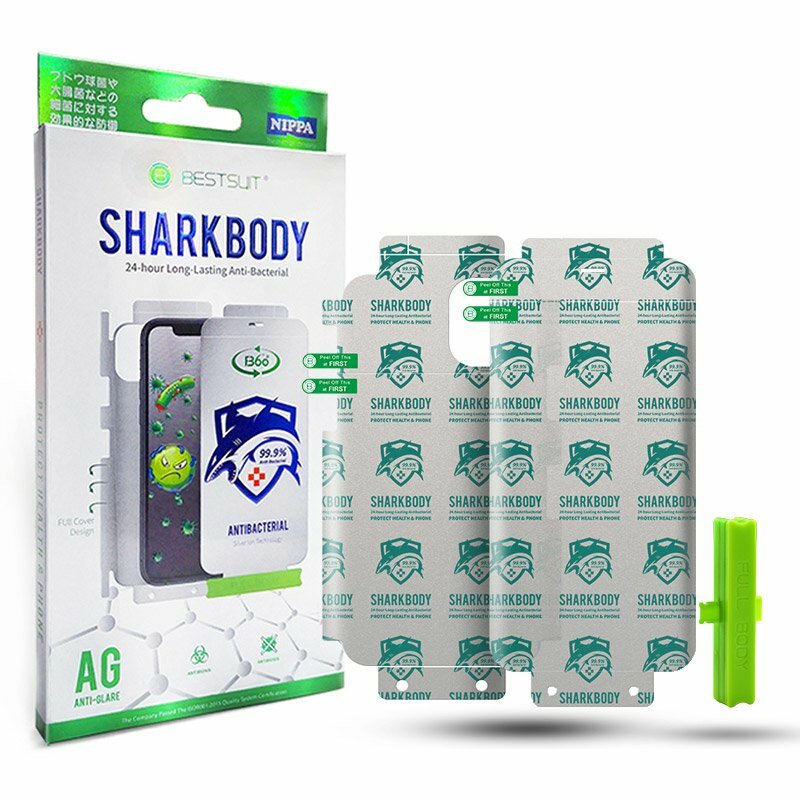 Folie iPhone 11 Pro Max Bestsuit Sharkbody Antibacterial Full Body 360° Self-Repair Film - Clear