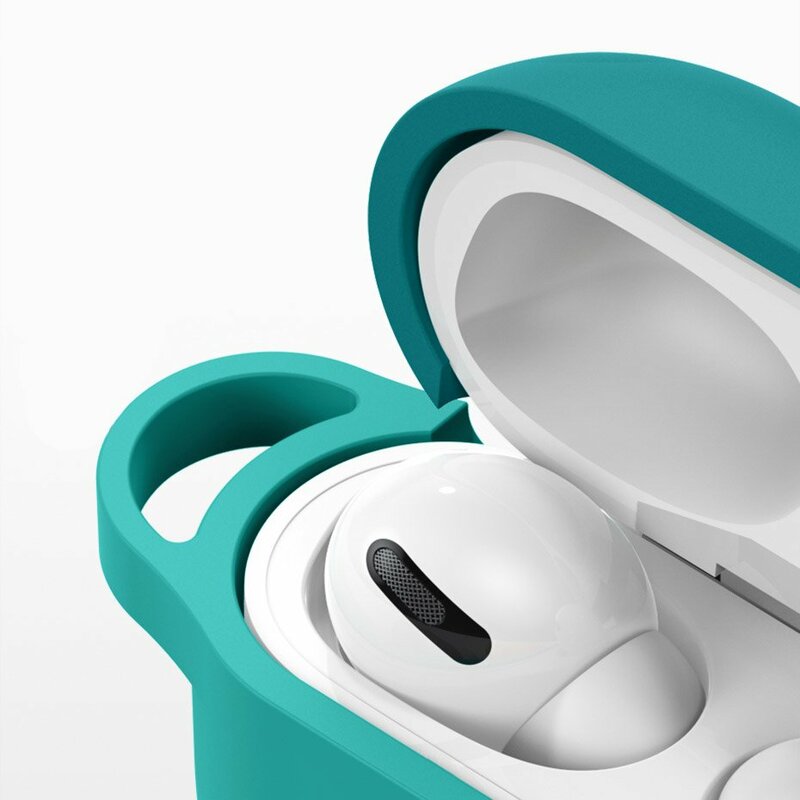 Husa Apple Airpods Pro Baseus Silicon Gel Protective Case Cu Holder Metalic - WIAPPOD-E04 - Roz