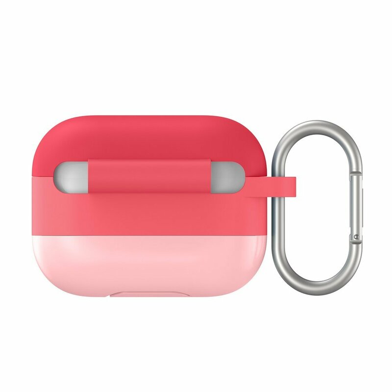 Husa Apple Airpods Pro Baseus Silicon Gel Protective Case Cu Holder Metalic - WIAPPOD-E04 - Roz