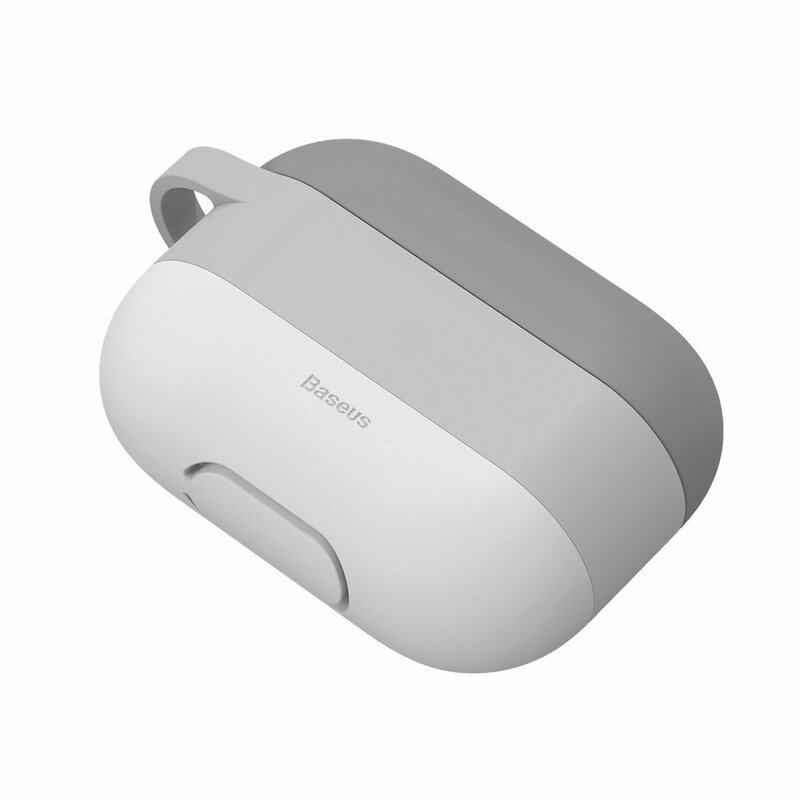 Husa Apple Airpods Pro Baseus Silicon Gel Protective Case Cu Holder Metalic - WIAPPOD-E0G - Gri