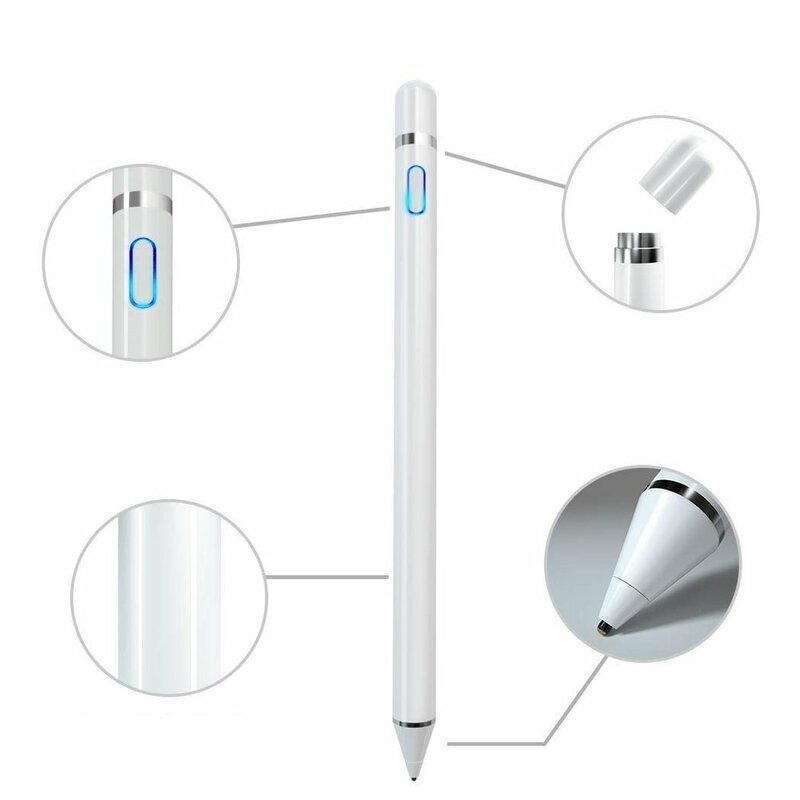 Stylus Pen Cartinoe Capacitance Bluetooth Cu Cablu de Incarcare - Alb