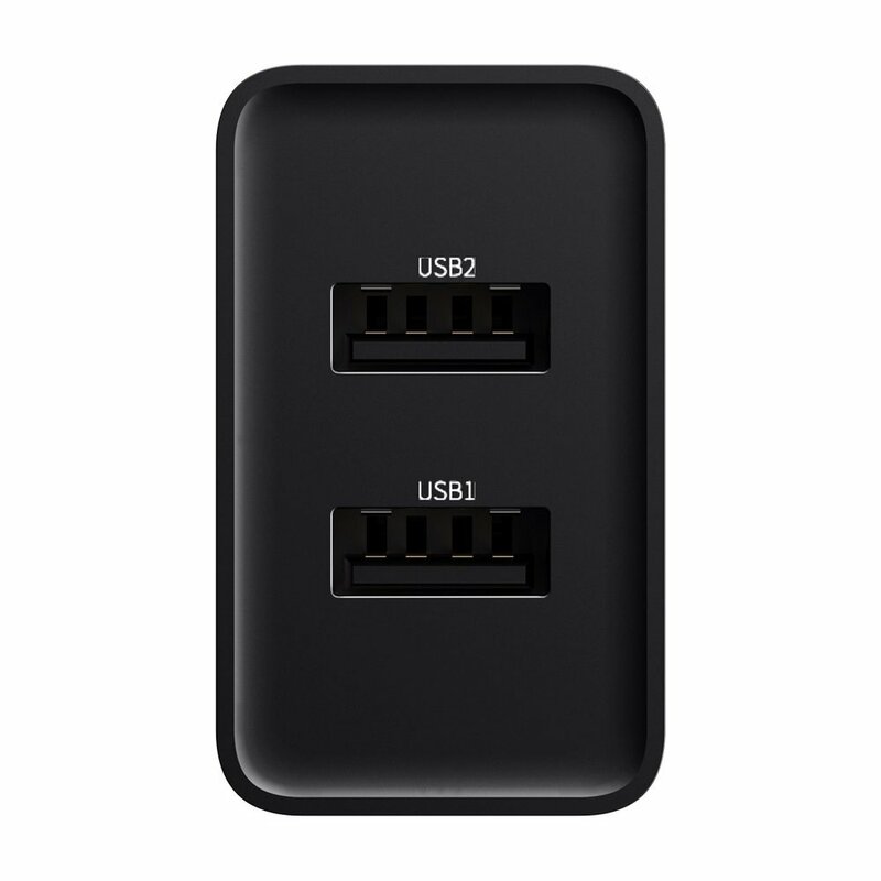 Incarcator Priza Baseus Speed Mini Dual U 2.1A 10.5W + Cablu De Incarcare USB/Lightning - TZCCFS-R01 - Negru