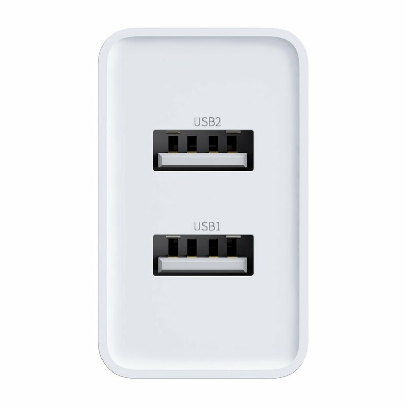 Incarcator Priza Baseus Speed Mini Dual U 2.1A 10.5W + Cablu De Incarcare USB/Lightning - TZCCFS-R02 - Alb