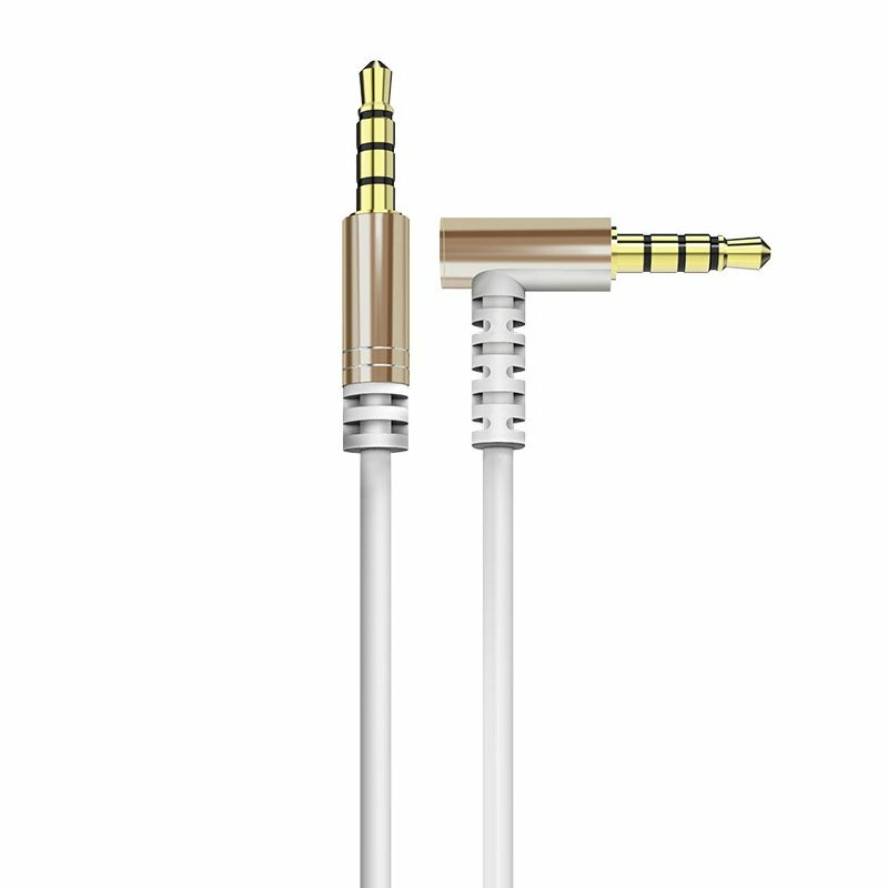 Cablu Audio Dudao L11 Angled 90° Aux Mini Jack 3.5mm 1m - White