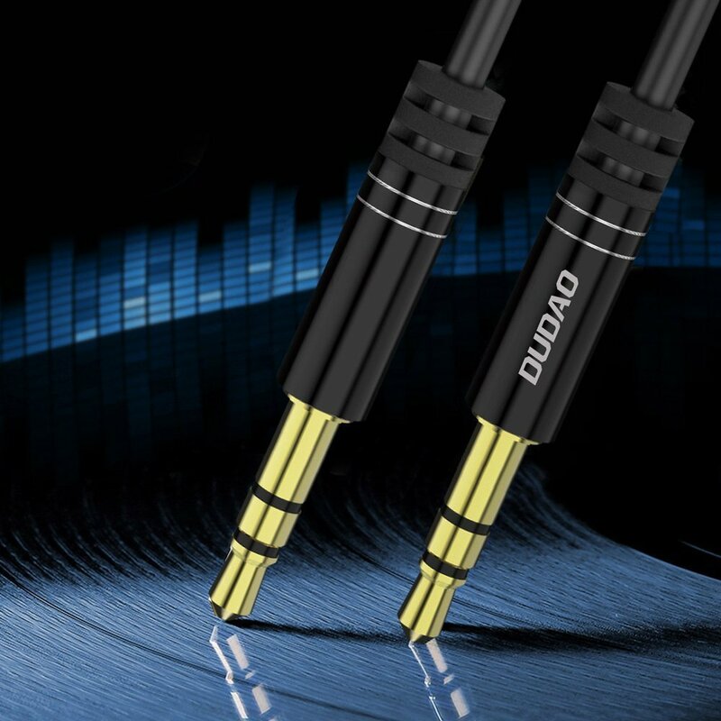 Cablu Audio Dudao L12 Long Extensible Aux Mini Jack 3.5mm 1.5m - Black