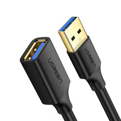 Cablu de date Ugreen USB 3.0 mama la USB 3.0 tata, 480Mbps, 1m, negru, 10368