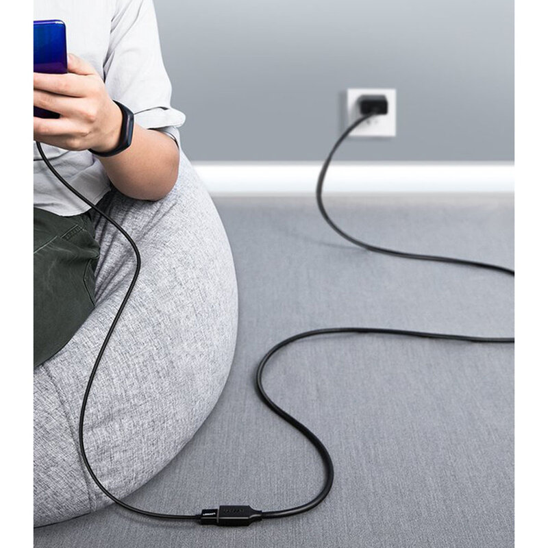 Cablu de date Ugreen USB 3.0 mama la USB 3.0 tata, 480Mbps, 1m, negru, 10368