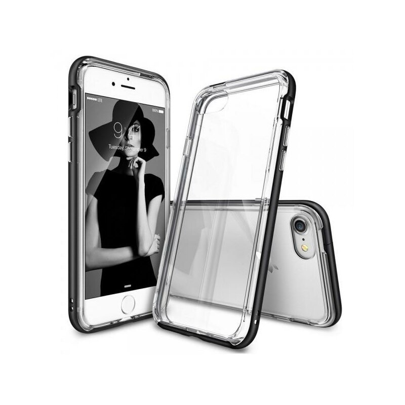 Husa iPhone 7 Ringke Frame Dual Layer - SF Black