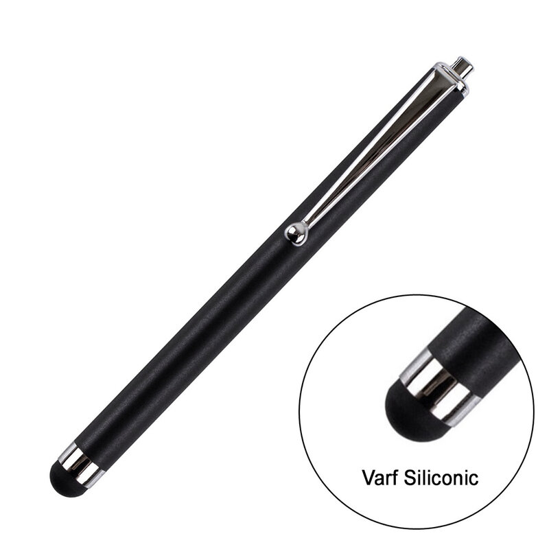 Stylus Pen Mobster, universal, Android, iOS, aluminiu, 8mm, negru, 1SXC-127