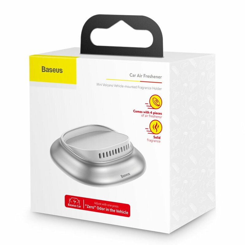 Odorizant Auto Baseus Mini Volcano Solid Fragrance Zero Odor In The Vehicle Fara Alcool - SUXUN-AH0S - Silver